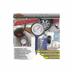 Mauk Druckluft Reifenfüller Reifenfüllpistole Luftdruckprüfer Mit Manometer 10 Bar