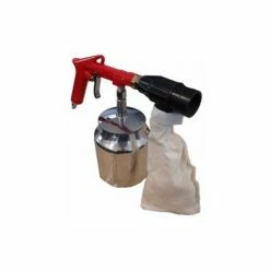 Mauk Druckluft Sandstrahler Sandstrahlpistole Sandstrahlgerät Set Mit 4 Aufsätzen 6 Bar 0,9 L