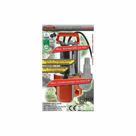 Mauk Tauchpumpe Teichpumpe Pumpe Gartenpumpe Wasserpumpe Inox 1100 W 20000 l/h Mauk Tauchpumpe Teichpumpe Pumpe Gartenpumpe Wasserpumpe Inox 1100 W 20000 L/h -MAUK shop 11693761 3