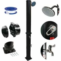 Mauk Solardusche Camping Gartendusche - Brause Mit Wasserhahn - 35 Liter Schwarz -MAUK shop 11693807 3