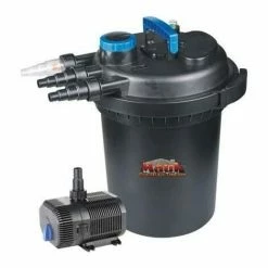 Mauk XL UVC Teichdruckfilter Komplettset - 13 Watt UVC Klärer Inklusive Pumpe Und Bachlauf Funktion - 16000 Liter
