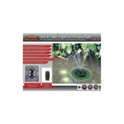 Mauk Solar Springbrunnen Pumpe 150 L/h Mit 2 Farbwechselnden LED Blüten Fernbedienung 4 Fontänenaufsätze -MAUK shop 11693854 4