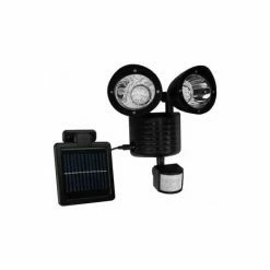 Mauk Doppel Solarstrahler Solarlicht Solar Leuchte Licht Strahler Mit Bewegungsmelder 22 X Super Helle Weiße SMD LED