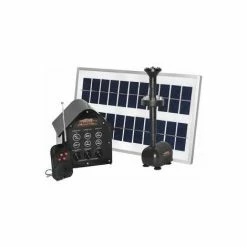 Mauk Solar Teichpumpen Set Mit LED Und Remote Control - 260 L/h, 3,5 W
