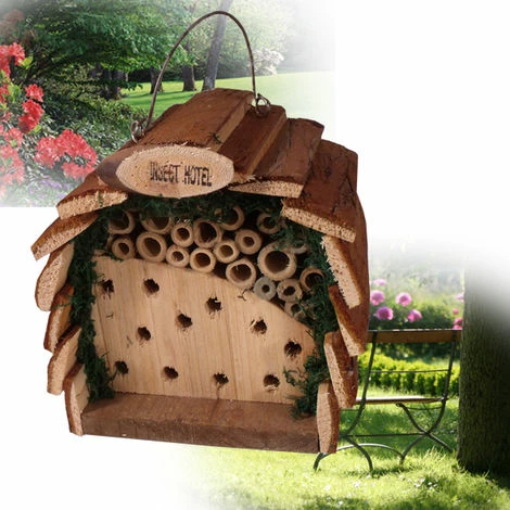 Mauk Insektenhotel Insekten Haus mit Haken zum Aufhängen - 16 x 14 x 16 cm Mauk Insektenhotel Insekten Haus Mit Haken Zum Aufhängen - 16 X 14 X 16 Cm -MAUK shop 15380950 2