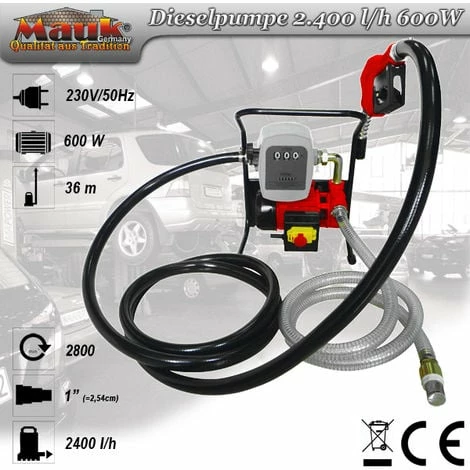Mauk Heizöl- Dieselpumpe Absaugpumpe Komplett Set mit Zählwerk, Schläuchen und Zapfpistole - 600 W, 2400 l/h Mauk Heizöl- Dieselpumpe Absaugpumpe Komplett Set Mit Zählwerk, Schläuchen Und Zapfpistole - 600 W, 2400 L/h -MAUK shop 15381071 1
