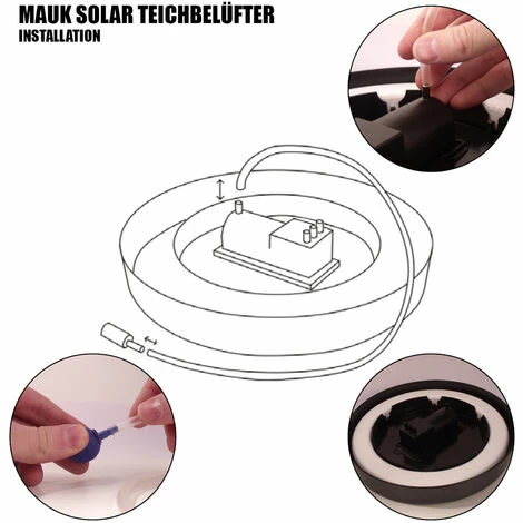 Mauk Solar Teichbelüfter Oxydator inklusive Sauerstoffstein schwarz 0,8 Watt rund Mauk Solar Teichbelüfter Oxydator Inklusive Sauerstoffstein Schwarz 0,8 Watt Rund -MAUK shop 45801143 4