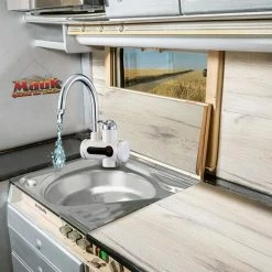 Mauk Armatur Digitaler Wasserhahn - Elektrischer Durchlauferhitzer Mit LED Temperaturanzeige - Drehbar - Weiß -MAUK shop 45801171 5