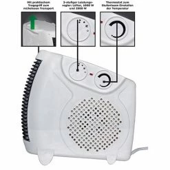 Mauk 2 Stufen Heizgebläse 1000/2000W (Fan Heater) MFH 106 -MAUK shop 68903631 3